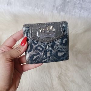 Leopard Print Coach Mini Wallet